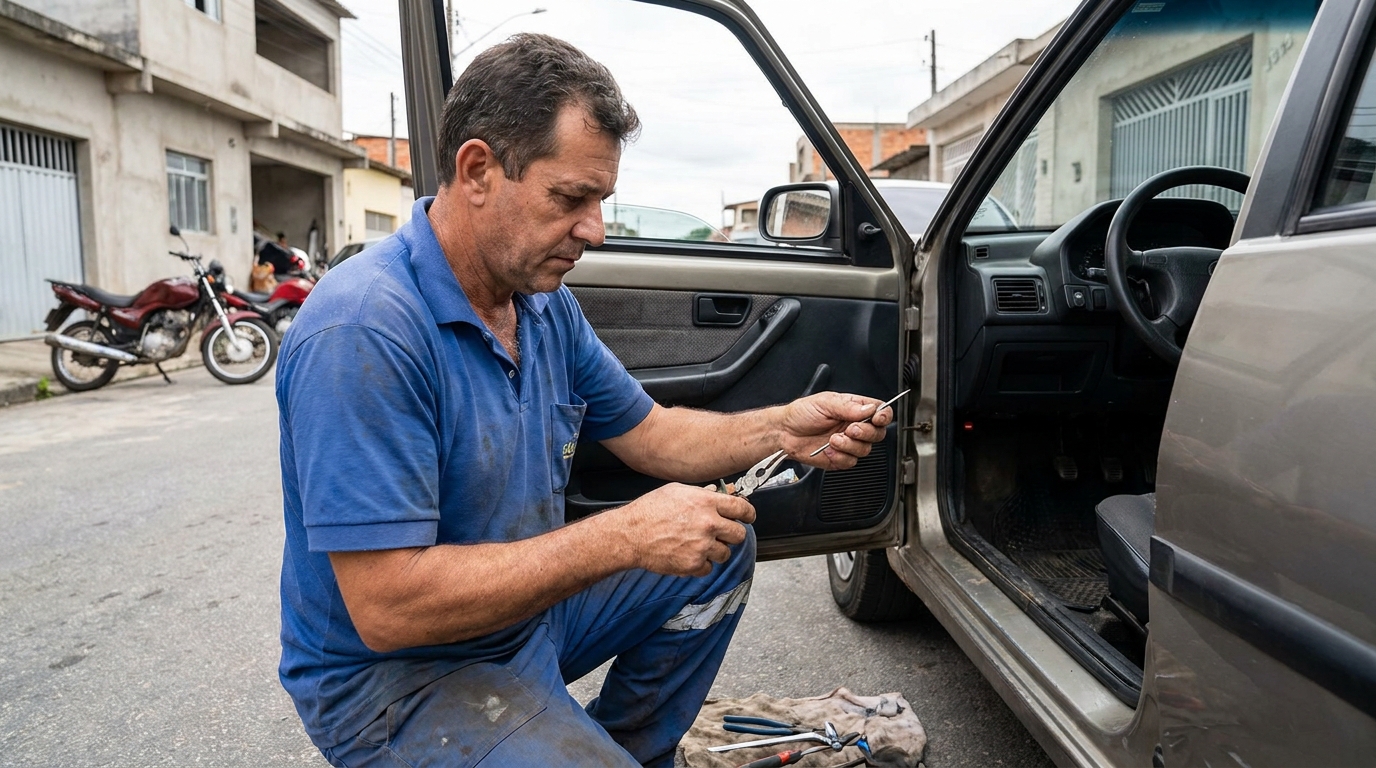 Serviço de Extração de Chave Quebrada no Caxambu, Jundiaí‑SP