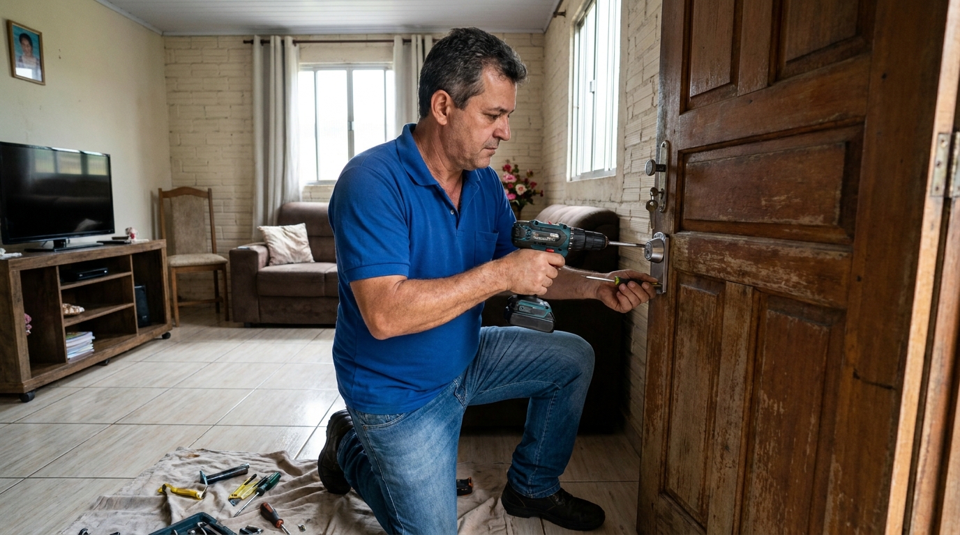 Serviço de Instalação de Fechadura Residencial no Moisés, Jundiaí‑SP